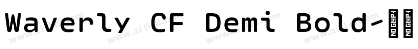 Waverly CF Demi Bold字体转换
